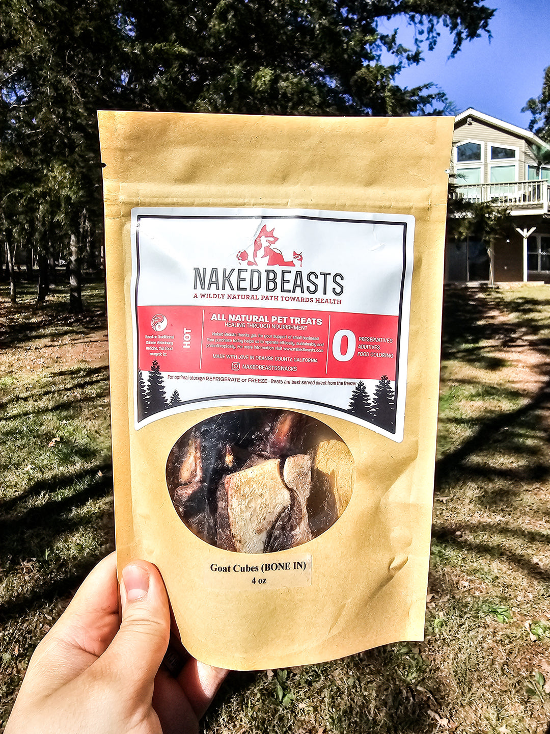Naked Beasts Snacks - Bone-In Goat Cubes 🐐 / 4oz