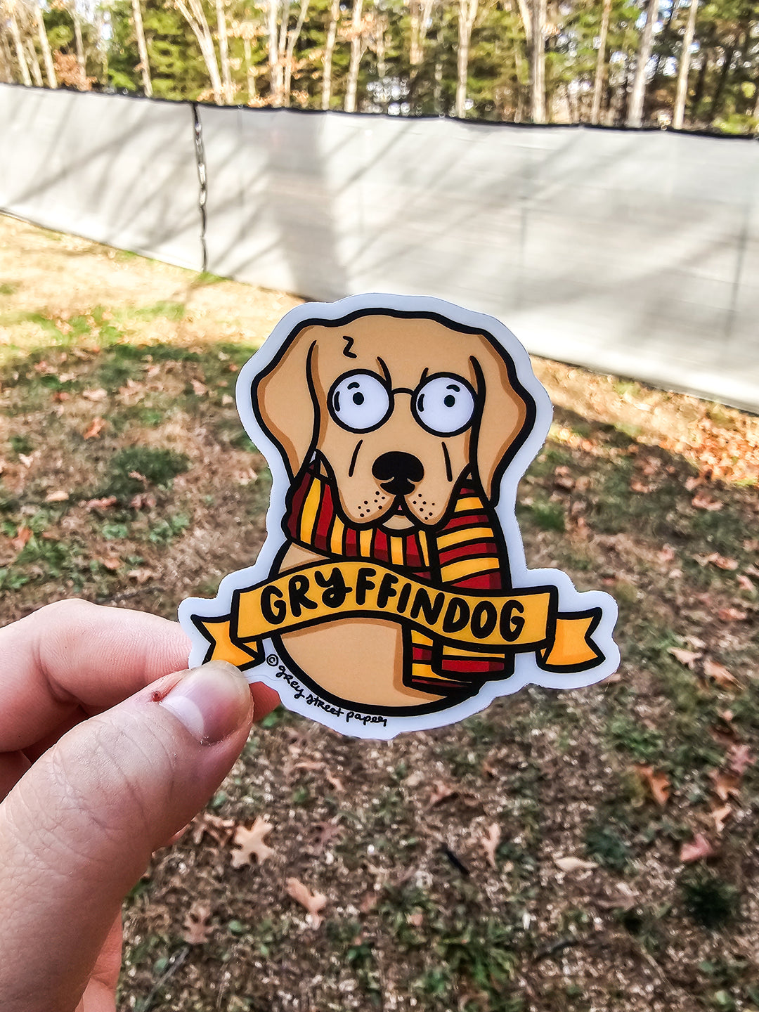 Gryffindog Sticker - Harry Pawter Collection