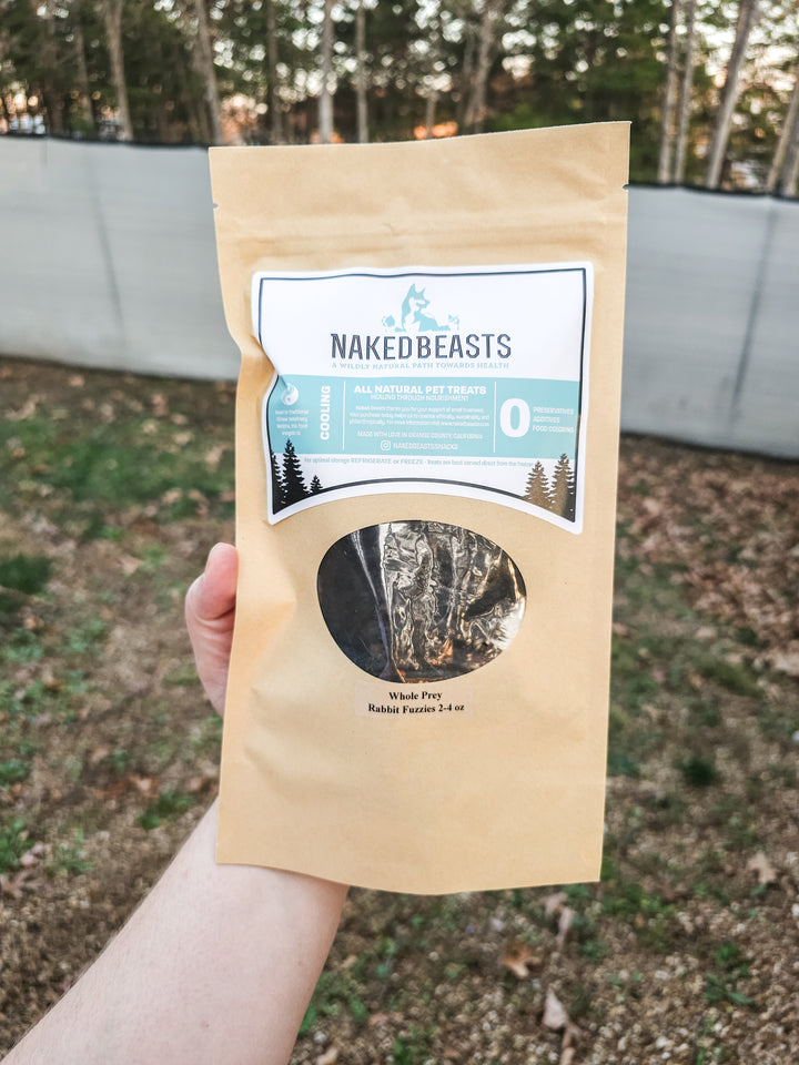 Naked Beasts Snacks - Whole Prey Rabbit Fuzzies 🐇 / 2-4oz