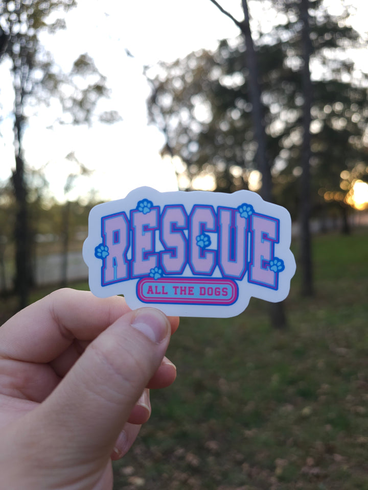 Rescue All The Dogs Sticker 🩷