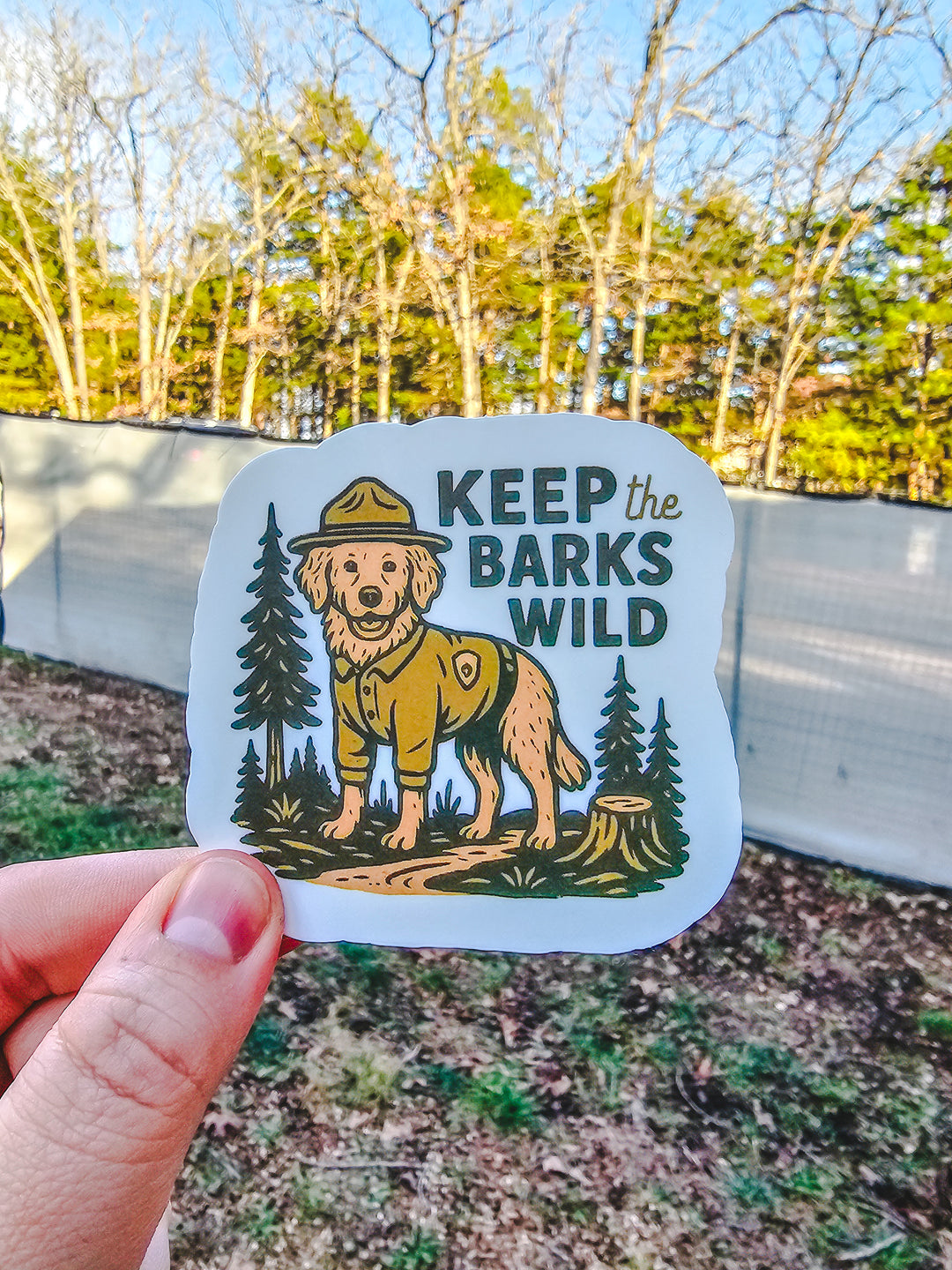 Keep The Barks Wild Sticker 🏕